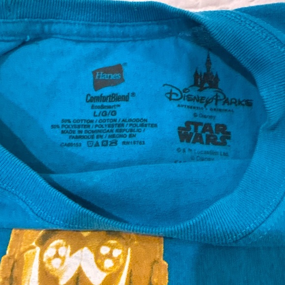 Mens Disney Parks/Hanes/Star Wars C-3PO Droid T-Shirt Size L - Picture 2 of 6